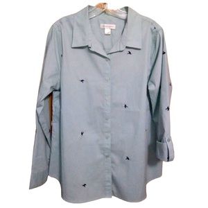 Christopher and Banks
Hummingbird Print Button Down
Shirt‎ Sz 2X